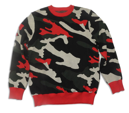 Zero One- Mens Long Sleeve Camoflage Sweater